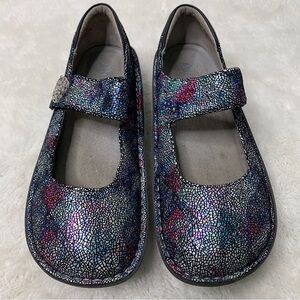 Alegria Pal-418 Women's Blue Pink Mary Jane Paloma Copacetic Shoes Clogs Size 38